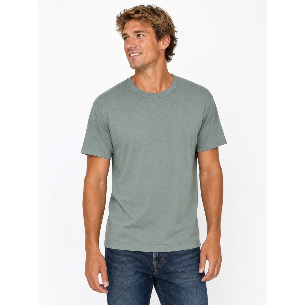 Buck Mason T-Shirt Men's Small Toughknit Classic Crew Tee Lichen Stone USA Made